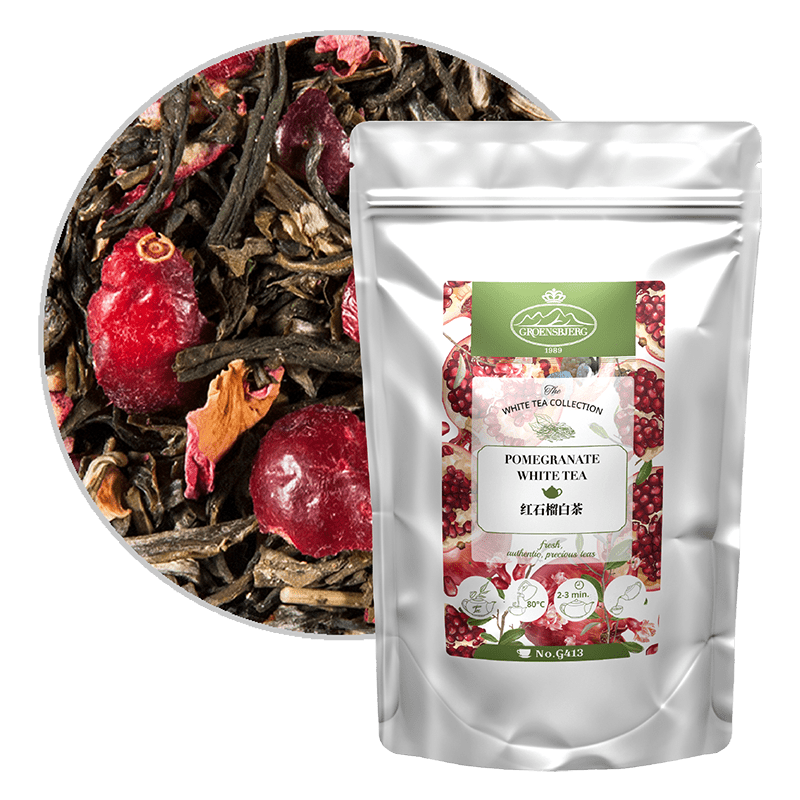 Pomegranate White Tea 100g Loose Leaf Pouch