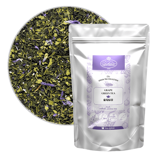 Grape Green Tea 100g Loose Leaf Pouch