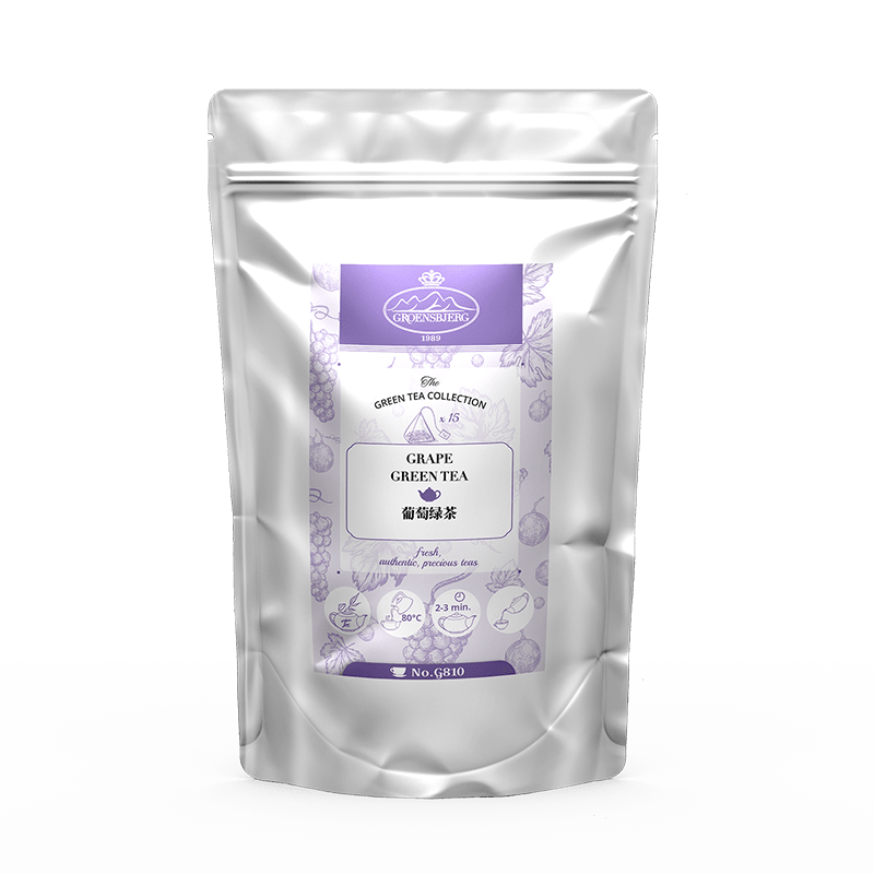 Grape Green Tea 37.5g Pyramid Tea Bags