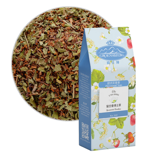 Spearmint Rooibos 60g Pouch Box with Loose Tea