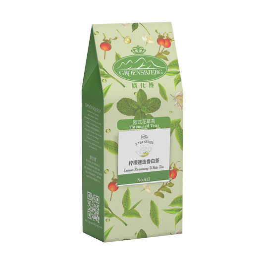 Lemon Rosemary White 37.5g Pouch Box with Teabags