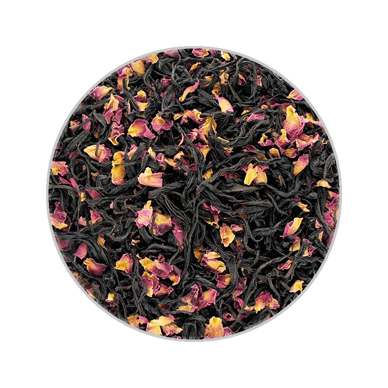 Damask Rose Black 50g Pouch Box with Loose Tea